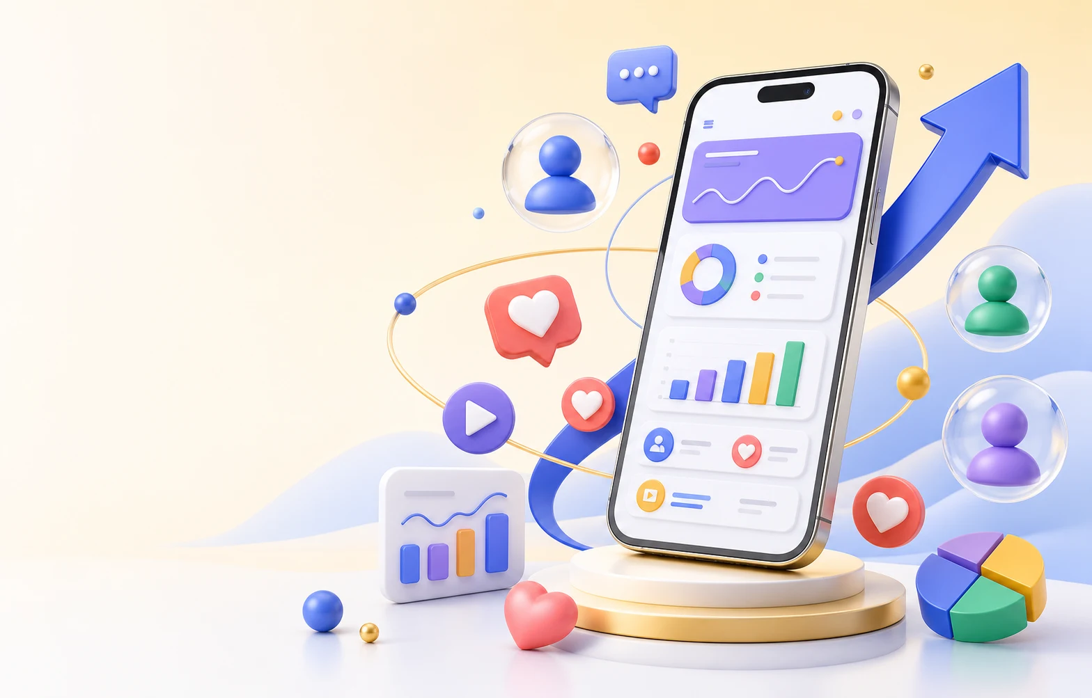 Social media analytics and audience growth dashboard